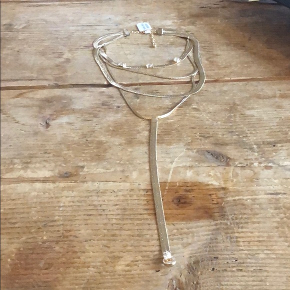 NEW Free People Gold Opal chain layered necklace - Picture 3 of 7